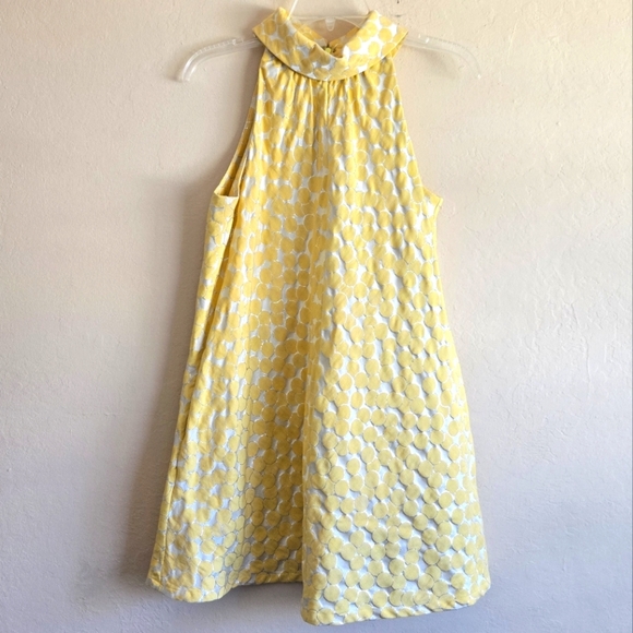 Corey Lynn Calter Suzi Rolled Collar Yellow Swing Dress Size 6 - Picture 6 of 14